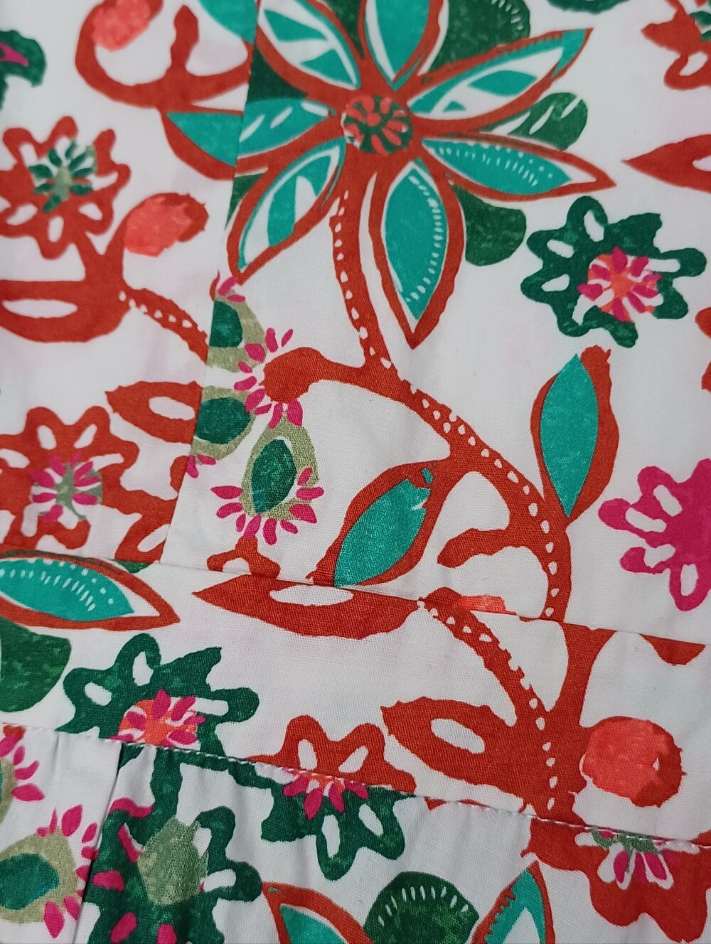 Saloni Zoey Floral Midi Dress Size 6 Cotton Sleeveless Pockets Button Front - Picture 8 of 16